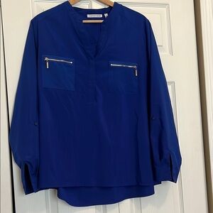 Blue Long Sleeve Top